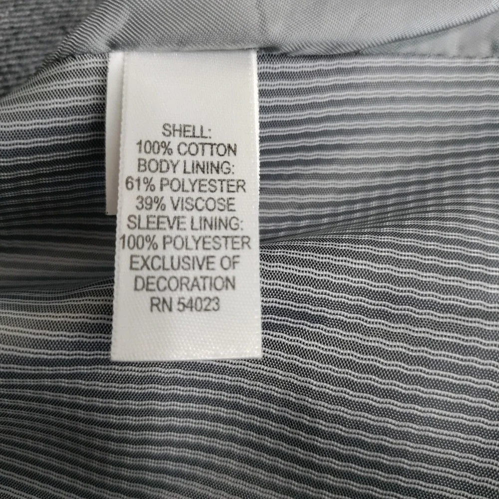 Banana Republic Mens Tailored Fit Grey Cotton Blazer Elbow Patches 38R